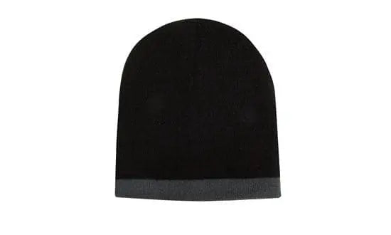Headwear Acrylic Two Tone Roll Down Beanie X12 - 4188 Metro Workwear.